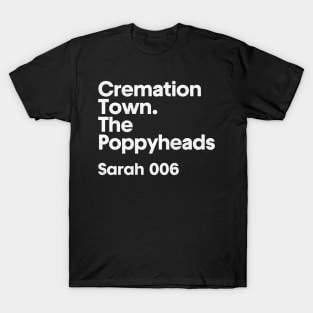 Sarah 006 - Cremation Town - Minimalist Fan Design T-Shirt